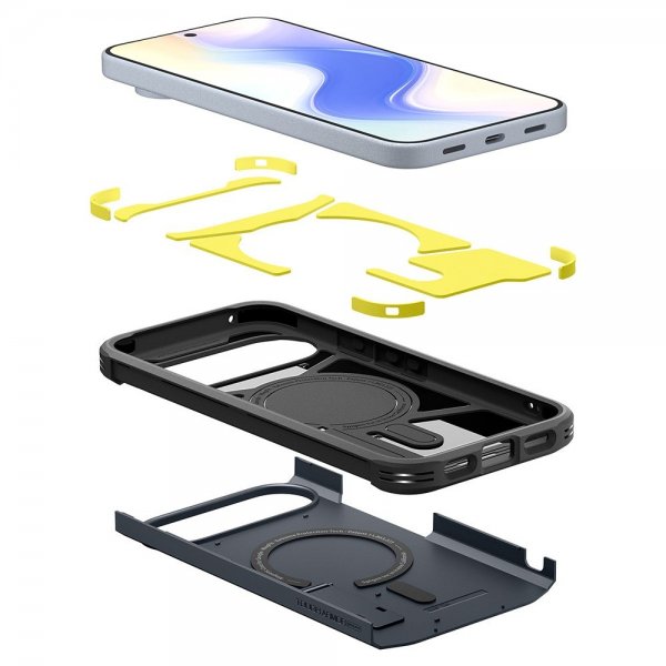 Spigen Google Pixel 10/Pixel 10 Pro Suojakuori Tough Armor MagFit Metal Slate