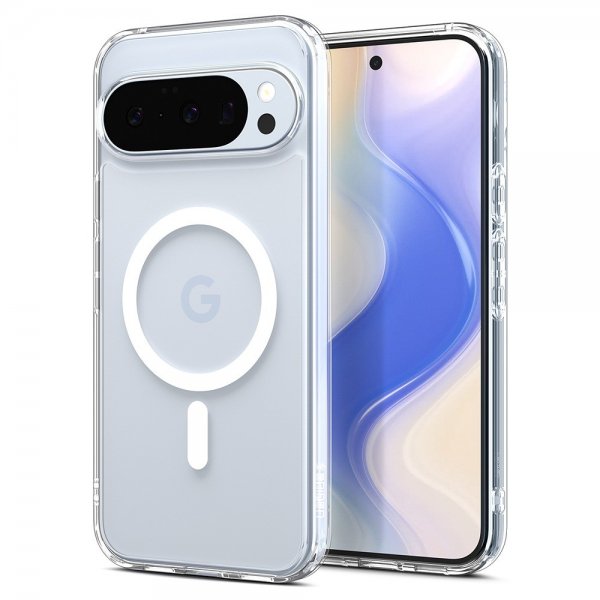 Spigen Google Pixel 10/Pixel 10 Pro Suojakuori Ultra Hybrid MagFit Clear White