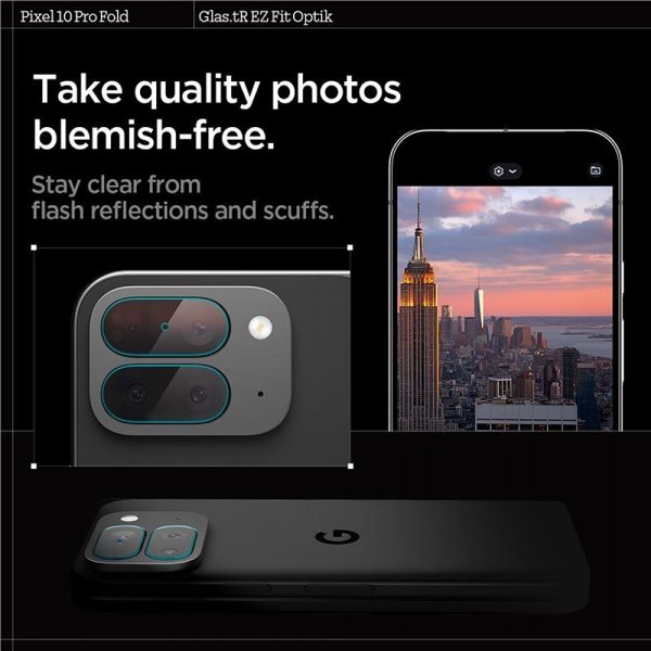 Spigen Google Pixel 10 Pro Fold Kamerasuojalasi.tR EZ Fit Optics 2-pakkaus