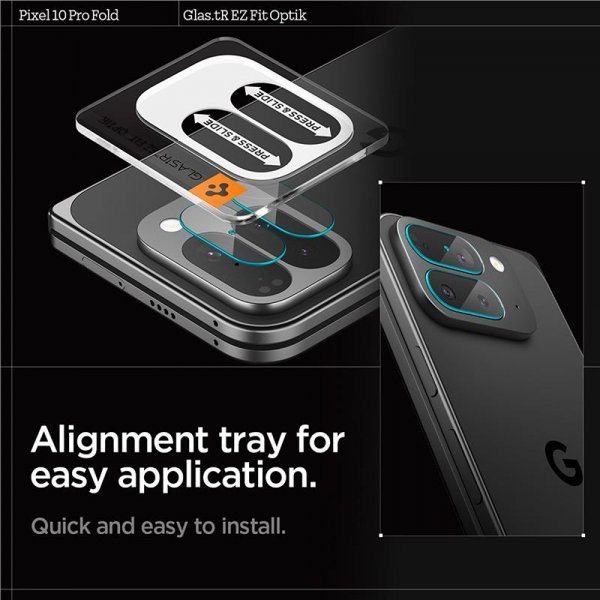 Spigen Google Pixel 10 Pro Fold Kamerasuojalasi.tR EZ Fit Optics 2-pakkaus
