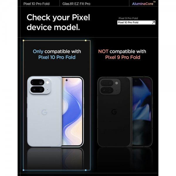 Spigen Google Pixel 10 Pro Fold Näytönsuoja GLAS.tR EZ Fit Optic Pro 2-pakkaus