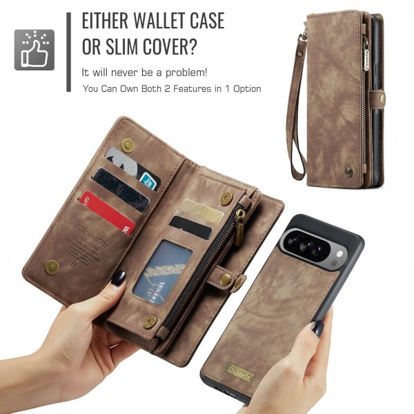 CaseMe Google Pixel 10 Pro XL Fodral 008 Series Löstagbart Skal Brun
