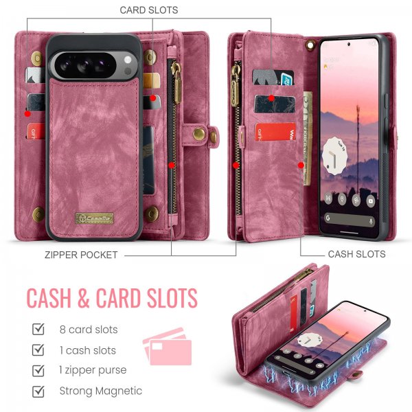 CaseMe Google Pixel 10 Pro XL -kotelo 008 Series irrotettava kuori, punainen