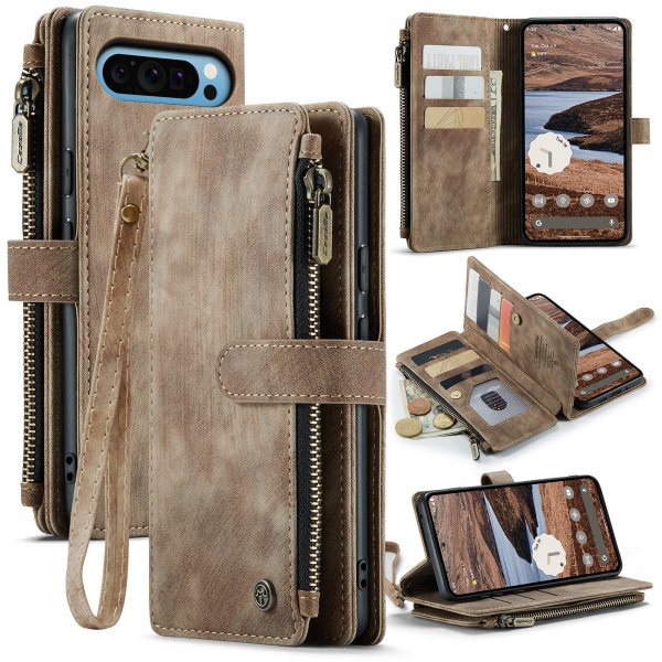 CaseMe Google Pixel 10 Pro XL -suojakotelo, C30-sarja, ruskea