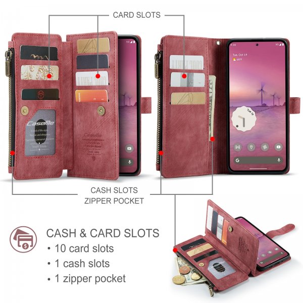 CaseMe Google Pixel 10 Pro XL -suojakuori, C30-sarja, punainen