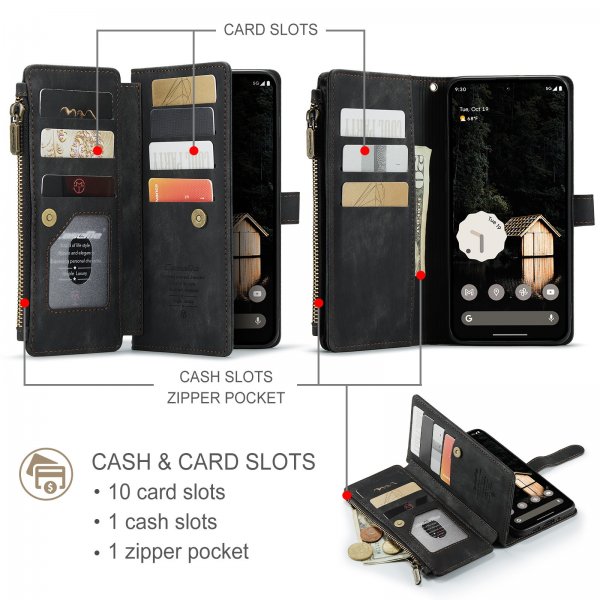 CaseMe Google Pixel 10 Pro XL Kotelo C30 Series Musta