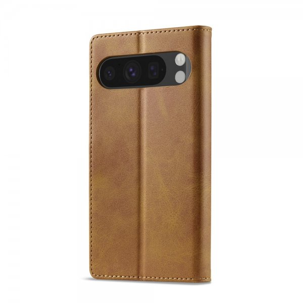 Lc.Imeeke Google Pixel 10 Pro XL Suojakotelo Korttipaikalla Jalustatoiminnolla Vaaleanruskea