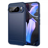 Google Pixel 10 Pro XL -harjattu hiilikuitukuvioitu kuori, sininen