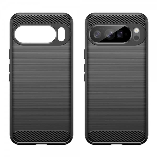 Google Pixel 10 Pro XL Kuori Harjattu hiilikuitukuvio Musta