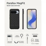 Spigen Google Pixel 10 Pro XL -suojakuori, Parallax MagFit, mattamusta