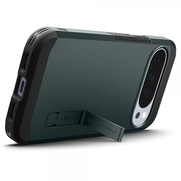 Spigen Google Pixel 10 Pro XL -kuori Tough Armor MagFit Abyss Green