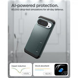 Spigen Google Pixel 10 Pro XL -kuori Tough Armor MagFit Abyss Green