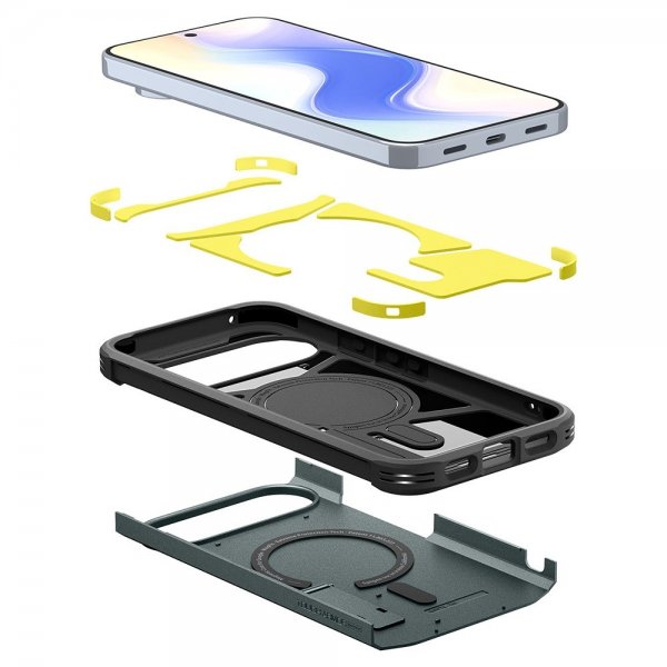 Spigen Google Pixel 10 Pro XL -kuori Tough Armor MagFit Abyss Green