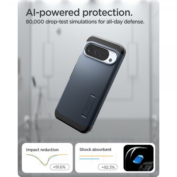 Spigen Google Pixel 10 Pro XL Suojakuori Tough Armor MagFit Metal Slate