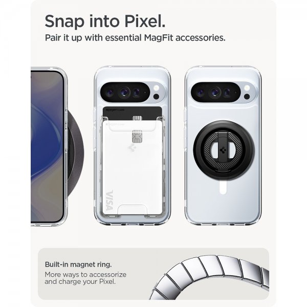 Spigen Google Pixel 10 Pro XL -suojakuori, Ultra Hybrid MagFit Clear White