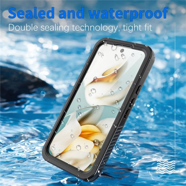Redpepper Google Pixel 10 Pro XL -vedenpitävä IP68-suojakotelo, musta