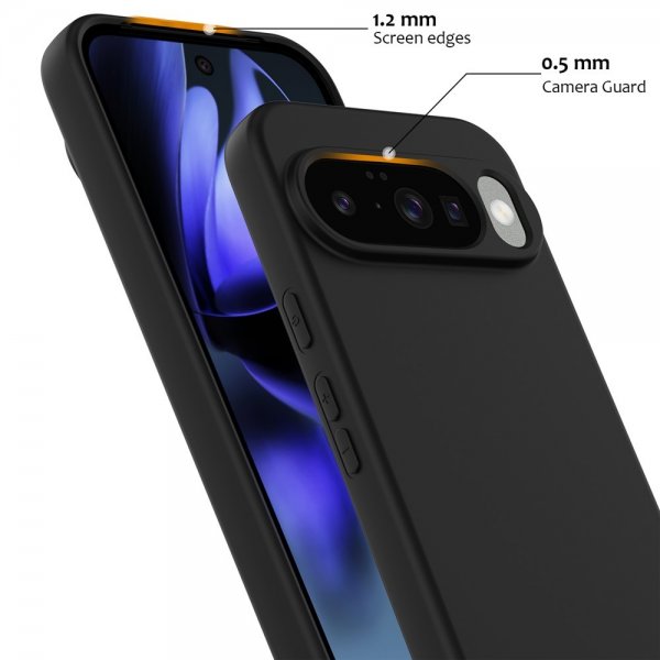 Google Pixel 10/Pixel 10 Pro Kotelo Hihnalla Silikoni MagSafe Musta