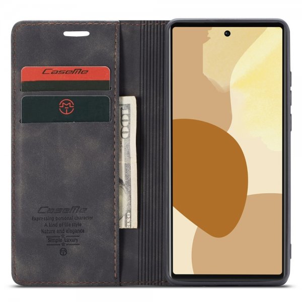 CaseMe Google Pixel 6 Pro suojakotelo, retro, musta