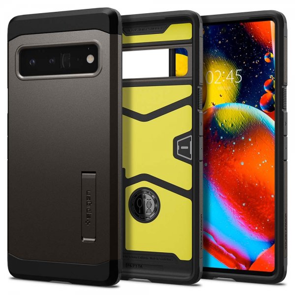 Spigen Google Pixel 6 Pro -suojakuori Tough Armor Gunmetal