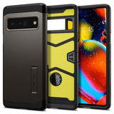 Spigen Google Pixel 6 Pro -suojakuori Tough Armor Gunmetal