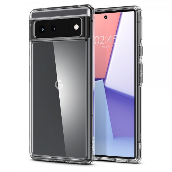 Spigen Google Pixel 6 -suojakuori, Ultra Hybrid Crystal Clear