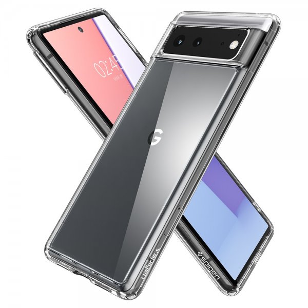 Spigen Google Pixel 6 -suojakuori, Ultra Hybrid Crystal Clear