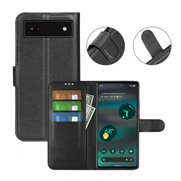 Google Pixel 6a Suojakotelo Jalustalla Musta