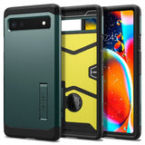 Spigen Google Pixel 6a Suojakuori Tough Armor Midnight Green