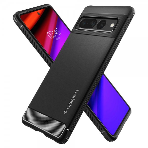 Spigen Google Pixel 7 Pro Suojakuori Rugged Armor Mattamusta