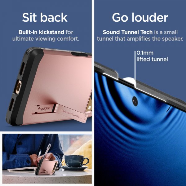 Spigen Google Pixel 7 Pro Suojakuori Tough Armor Ruusukulta
