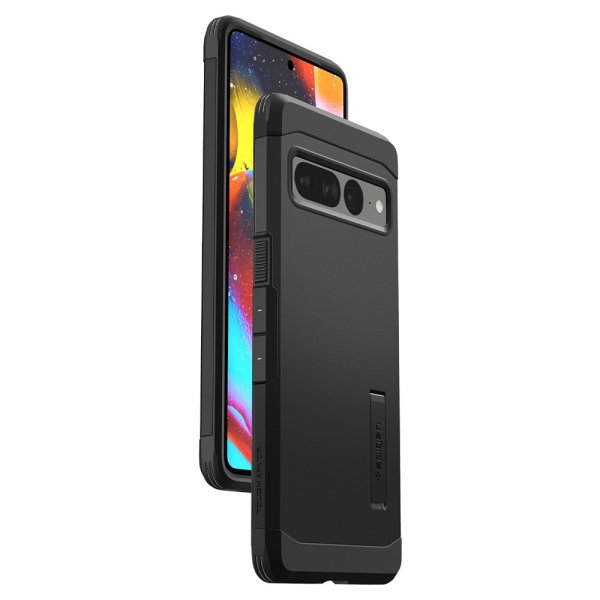 Spigen Google Pixel 7 Pro Suojakuori Tough Armor Musta