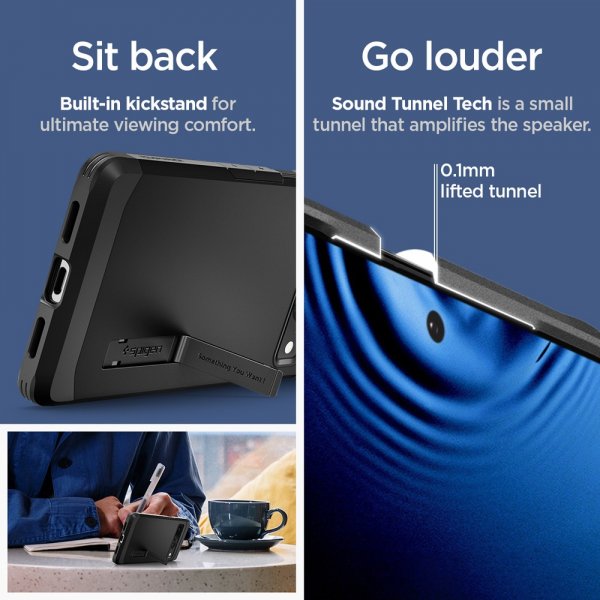 Spigen Google Pixel 7 Pro Suojakuori Tough Armor Musta