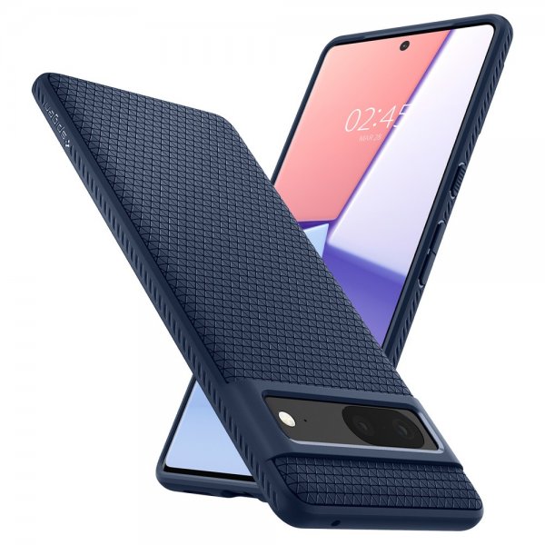 Spigen Google Pixel 7 -suojakuori, Liquid Air, tummansininen