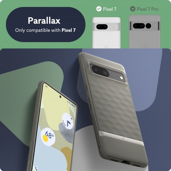 Caseology Google Pixel 7 -suojakuori, Parallax Ash Gray