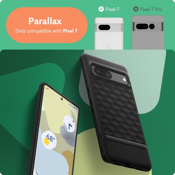 Caseology Google Pixel 7 -suojakuori, Parallax Matte Black