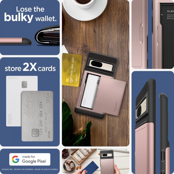 Spigen Google Pixel 7 -suojakuori Slim Armor CS Rose Gold
