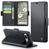 CaseMe Google Pixel 7a Kotelo 023 Series Musta