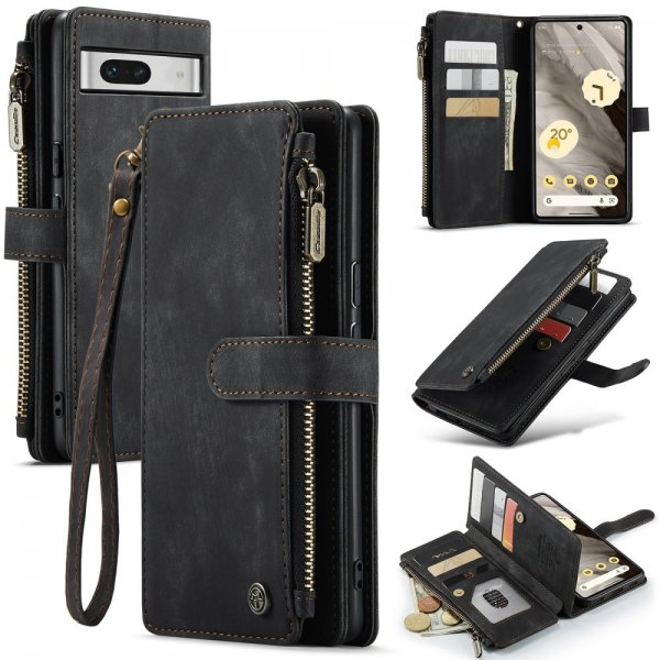 CaseMe Google Pixel 7a C30 Series musta suojakotelo