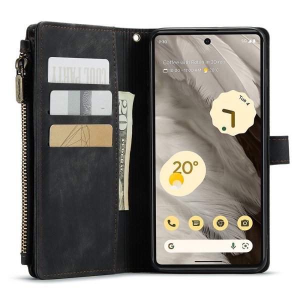 CaseMe Google Pixel 7a C30 Series musta suojakotelo