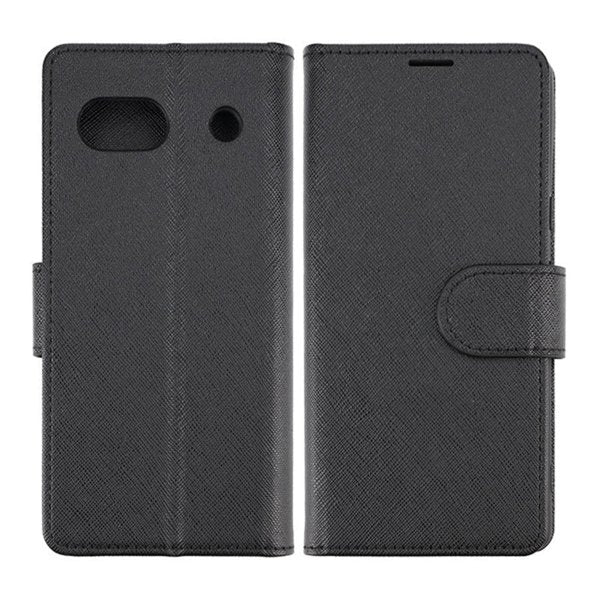 Google Pixel 7a -suojakotelo, jossa teline, musta