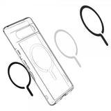 Spigen Google Pixel 7a -suojakuori Ultra Hybrid OneTap Metal Ring MagFit, musta