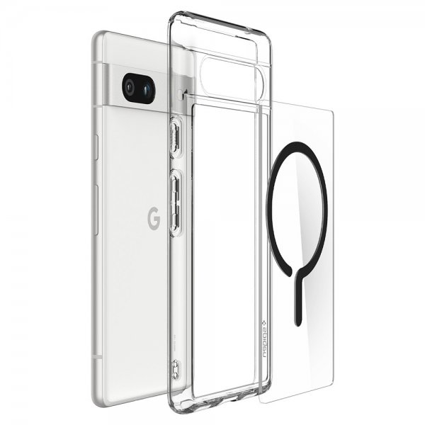 Spigen Google Pixel 7a -suojakuori Ultra Hybrid OneTap Metal Ring MagFit, musta