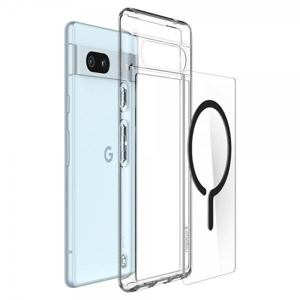 Spigen Google Pixel 7a -suojakuori Ultra Hybrid OneTap Metal Ring MagFit, musta