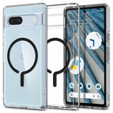 Spigen Google Pixel 7a -suojakuori Ultra Hybrid OneTap Metal Ring MagFit, musta