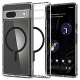 Spigen Google Pixel 7a -suojakuori Ultra Hybrid OneTap Metal Ring MagFit, musta