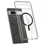 Spigen Google Pixel 7a -suojakuori Ultra Hybrid OneTap Metal Ring MagFit, musta