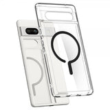 Spigen Google Pixel 7a -suojakuori Ultra Hybrid OneTap Metal Ring MagFit, musta