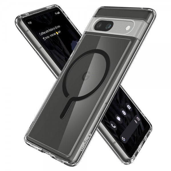 Spigen Google Pixel 7a -suojakuori Ultra Hybrid OneTap Metal Ring MagFit, musta
