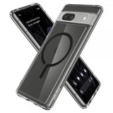 Spigen Google Pixel 7a -suojakuori Ultra Hybrid OneTap Metal Ring MagFit, musta
