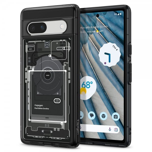 Spigen Google Pixel 7a Ultra Hybrid Zero One -suojakuori, musta